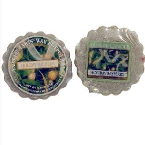 2 Yankee Candle Tarts HOLIDAY BAYBERRY NEW 0.8 oz each